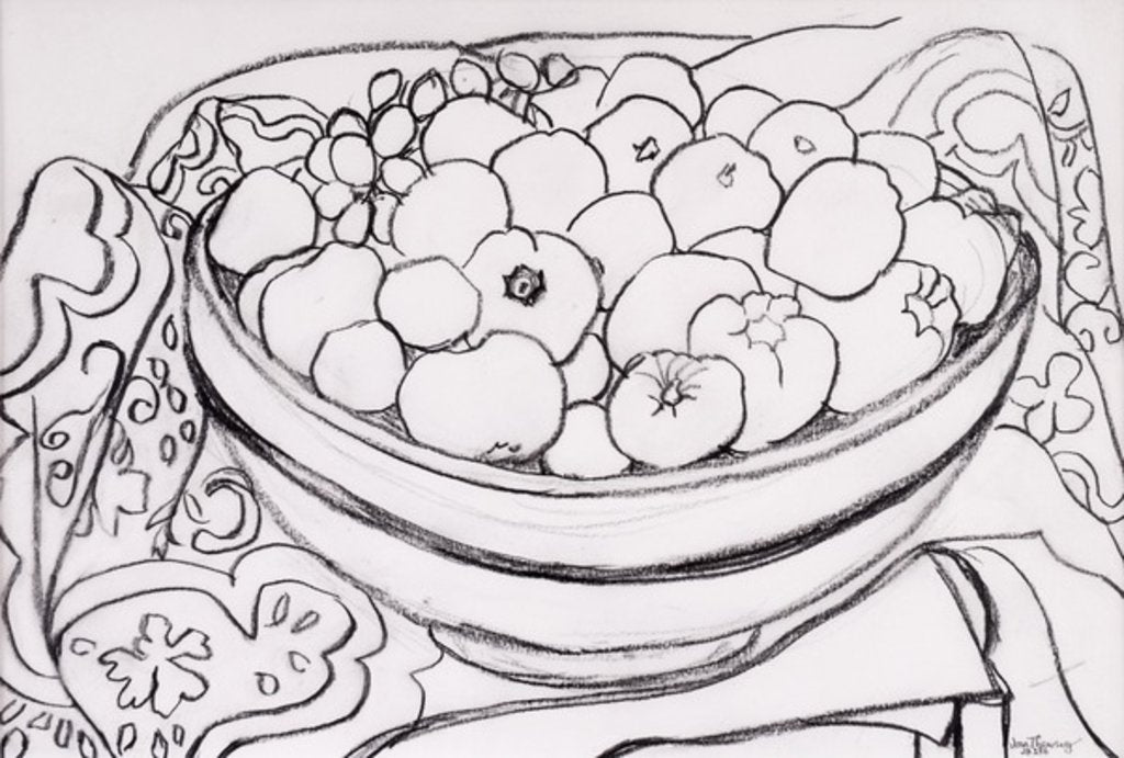 Detail of Quince in a Large Bowl, 2000 by Joan Thewsey