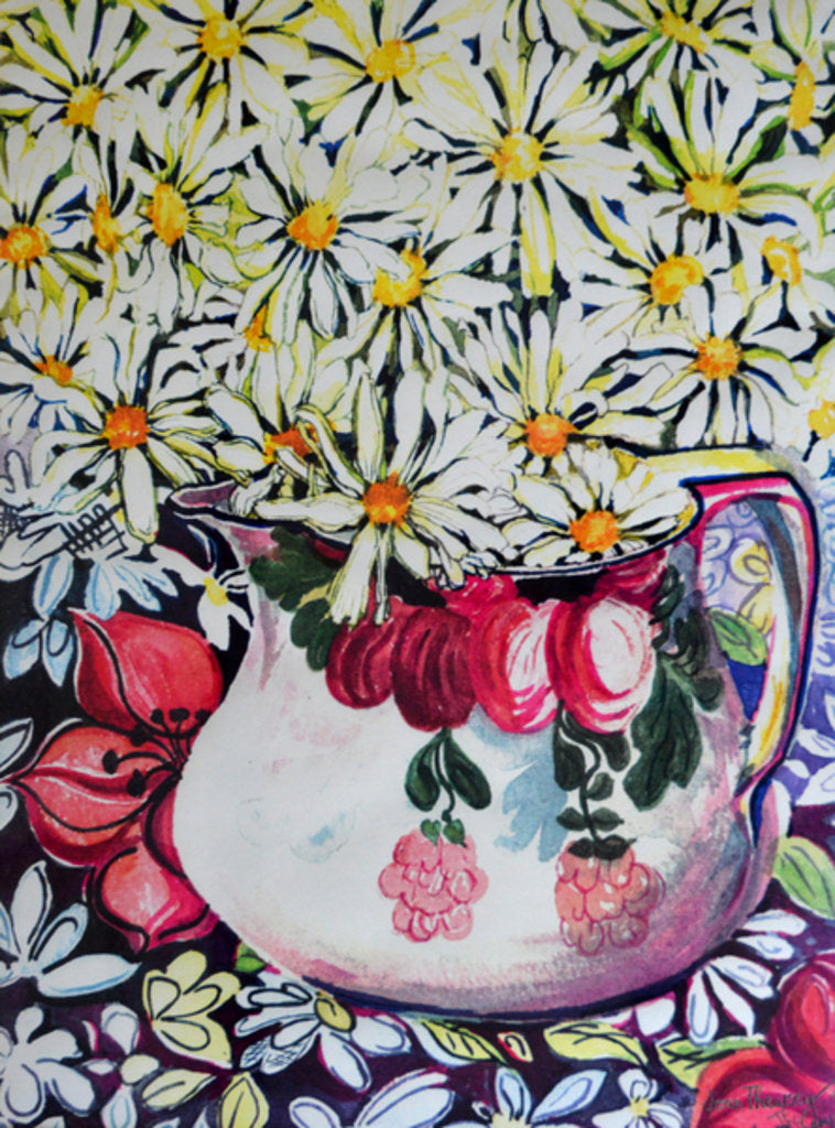 Detail of Marguerites in a 30s Jug, 2001 by Joan Thewsey