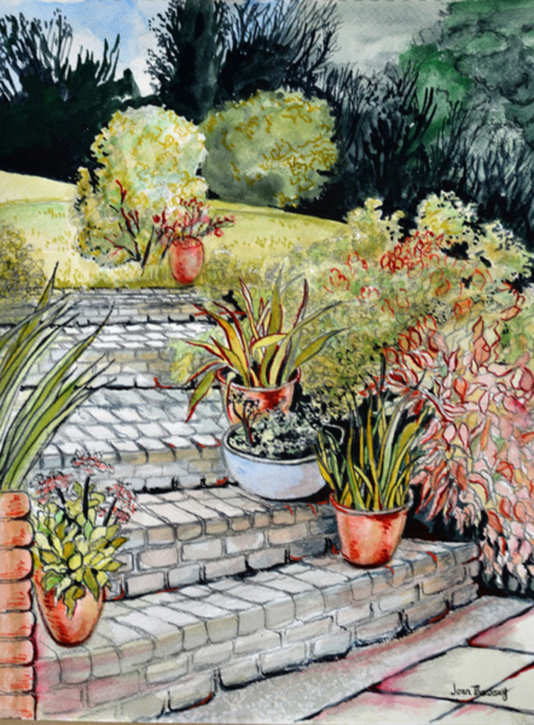 Detail of Steps up to the Garden, 2014 by Joan Thewsey