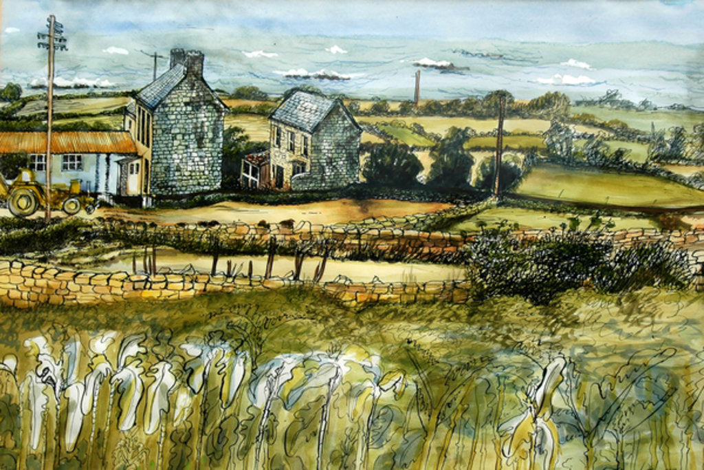 Detail of Farm and Sea, L'Etacq, 2012 by Joan Thewsey