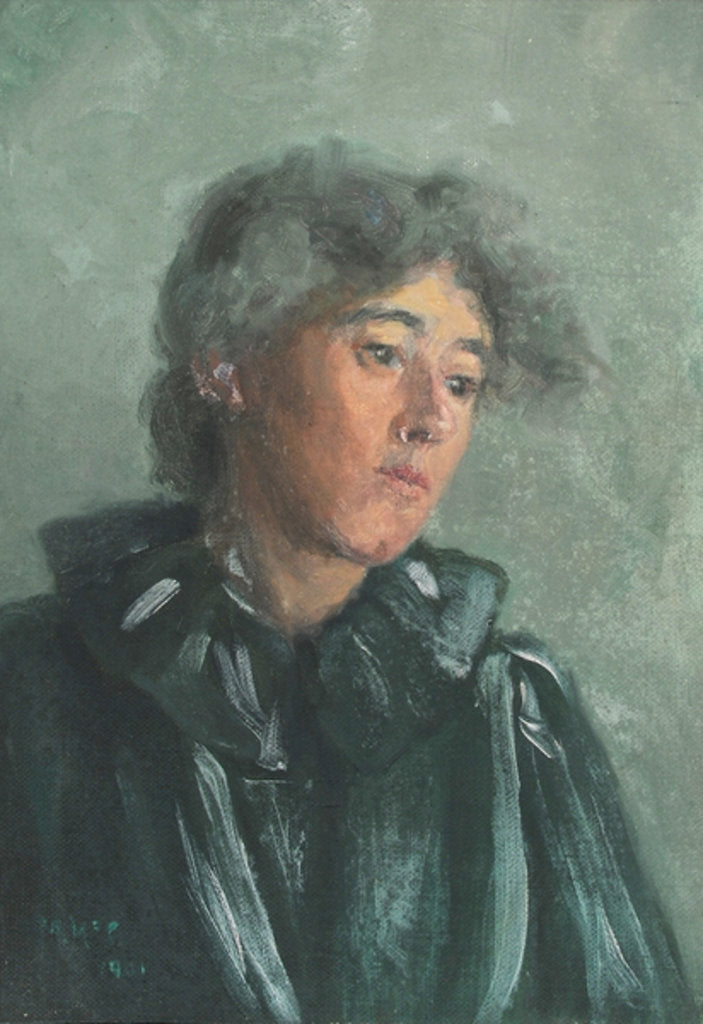 Detail of Portrait of Emily Bottomley, 1901 by Mary McCrossan