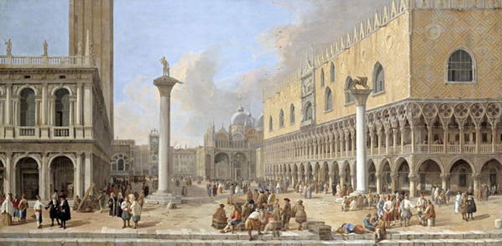 Detail of The Piazzetta at Venice by Luca Carlevaris