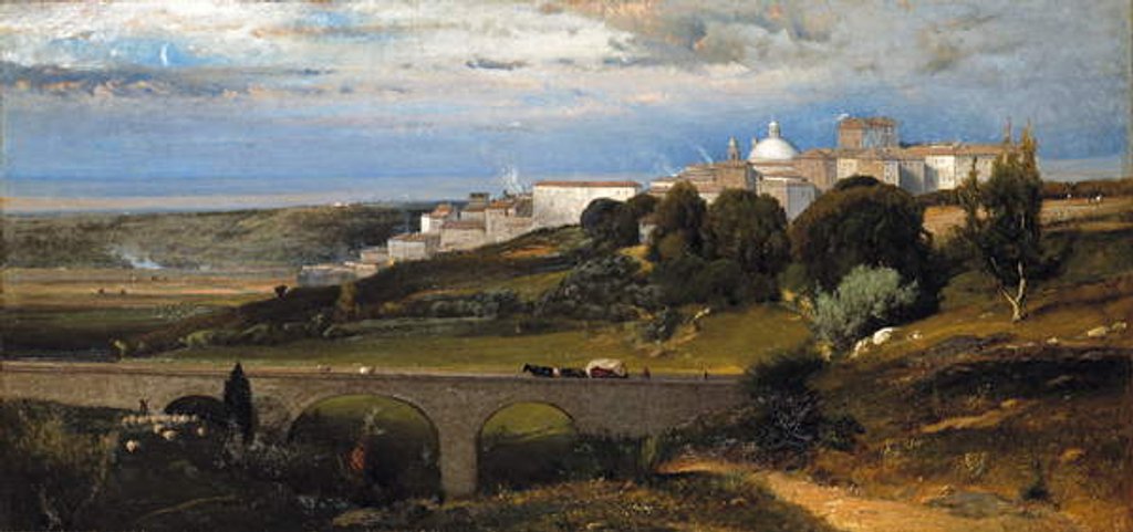 Detail of Ariccia, 1874 by George Snr. Inness