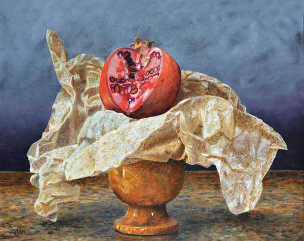 Detail of Pomegranate Still Life, 2008 by Trevor Neal