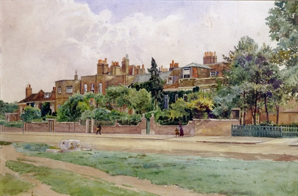 Detail of Wren's and Faraday's houses at Hampton Court by E.H. Fitchew