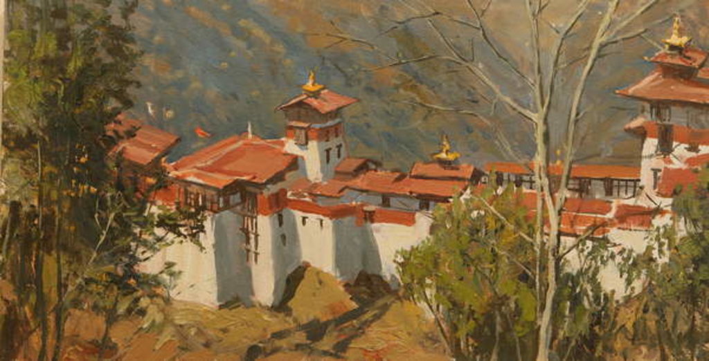 Detail of Trongsa Dzong by Tim Scott Bolton