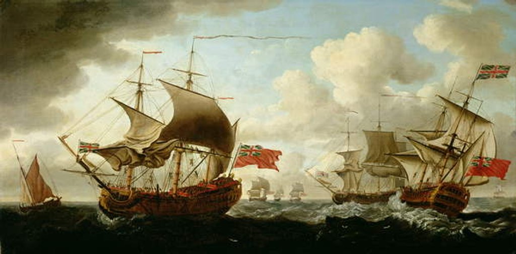 Detail of Ship of the Line Going About by Francis Swain