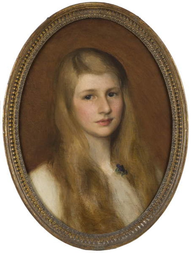 Detail of Portrait of Margaret Hilton by George Clausen