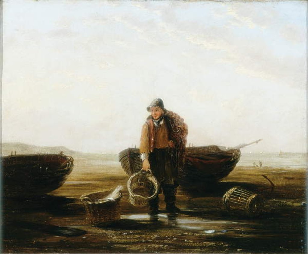 Detail of The Fisherman by Henry Perlee Parker