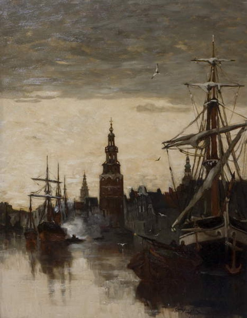 Detail of Old Watch Tower, Amsterdam by Clara Montalba