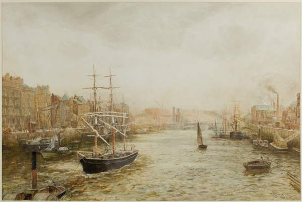 Detail of The Quayside, Newcastle, 1881 by Thomas Marie Madawaska Hemy
