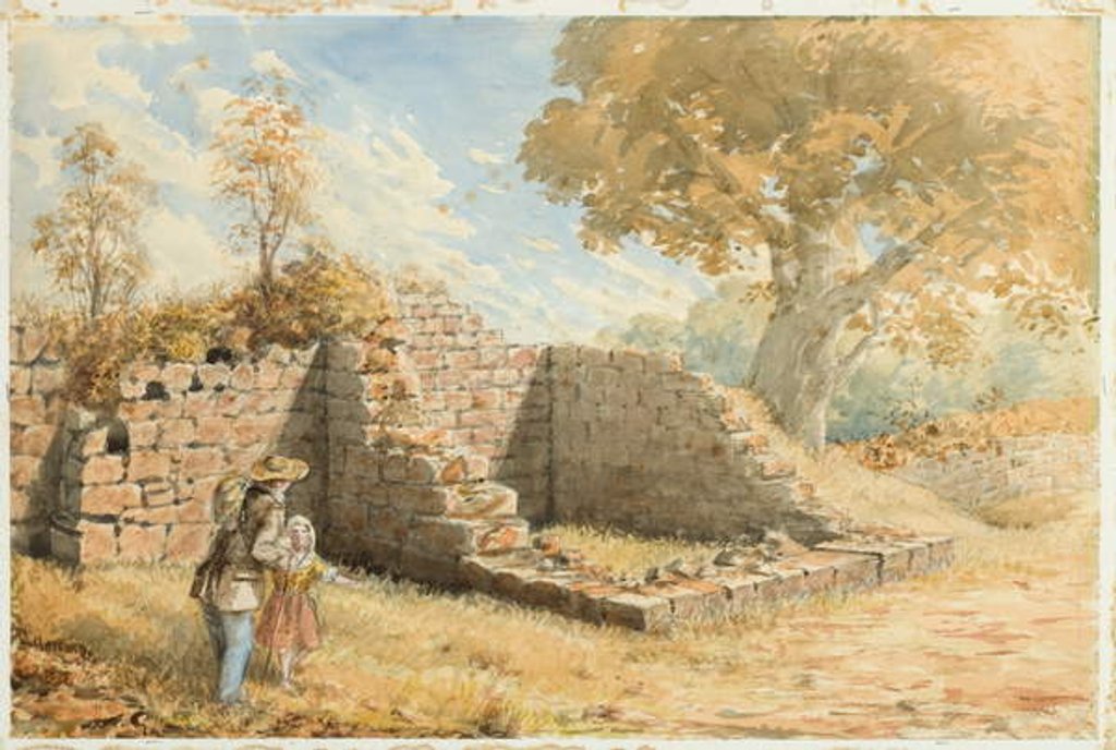 Detail of Roman Wall - Turret on Blackcarts Farm, 1875 by David Mossman
