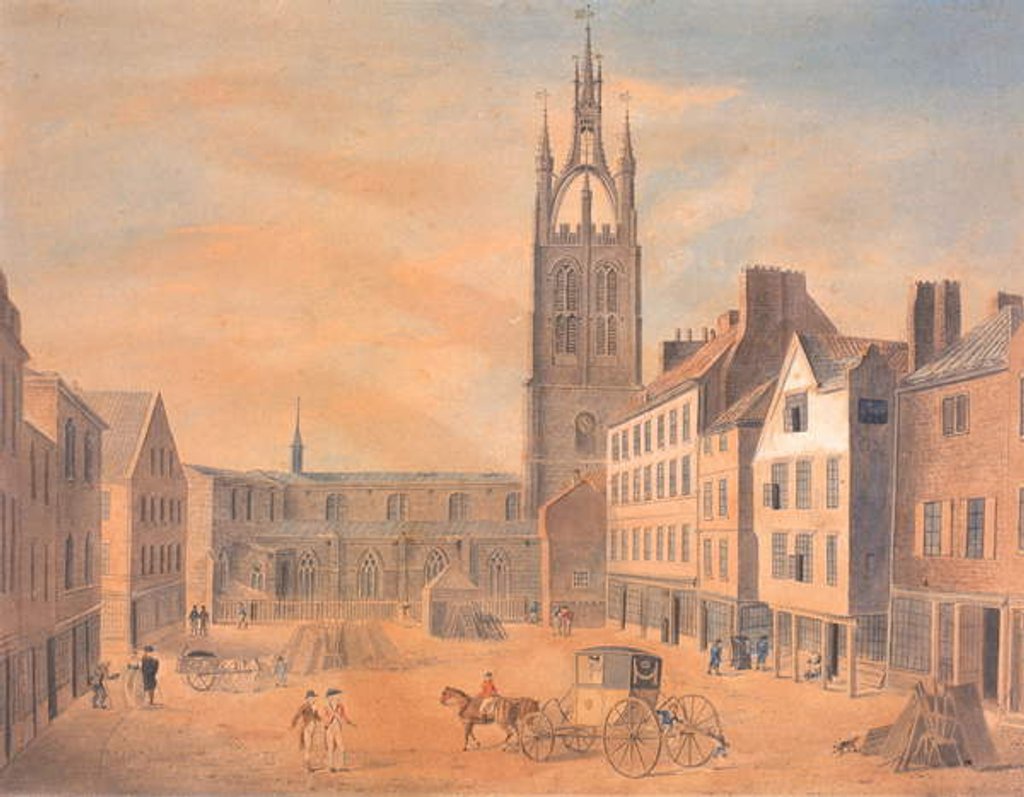 Detail of North View of St Nicholas' Church by Robert Johnson