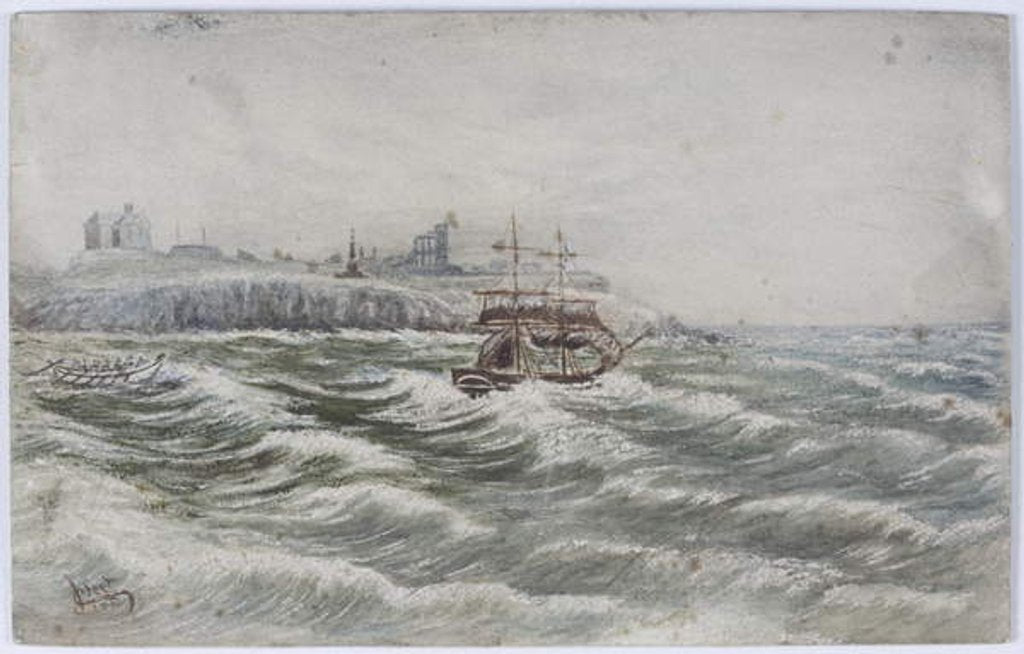 Detail of Stranding of the Beloy of Littlehampton and Loss of the Life Boat Crew of the Tyne by James Henry Cleet