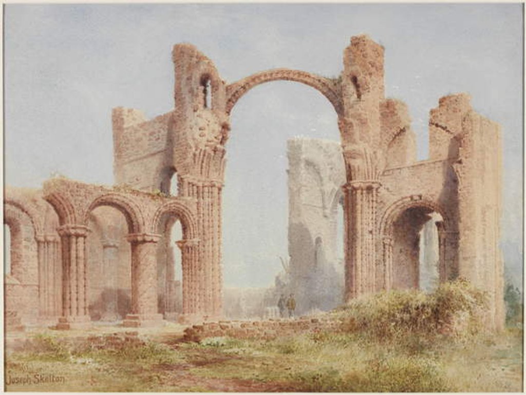 Detail of Lindisfarne Priory Ruins by Joseph Ratcliffe Skelton