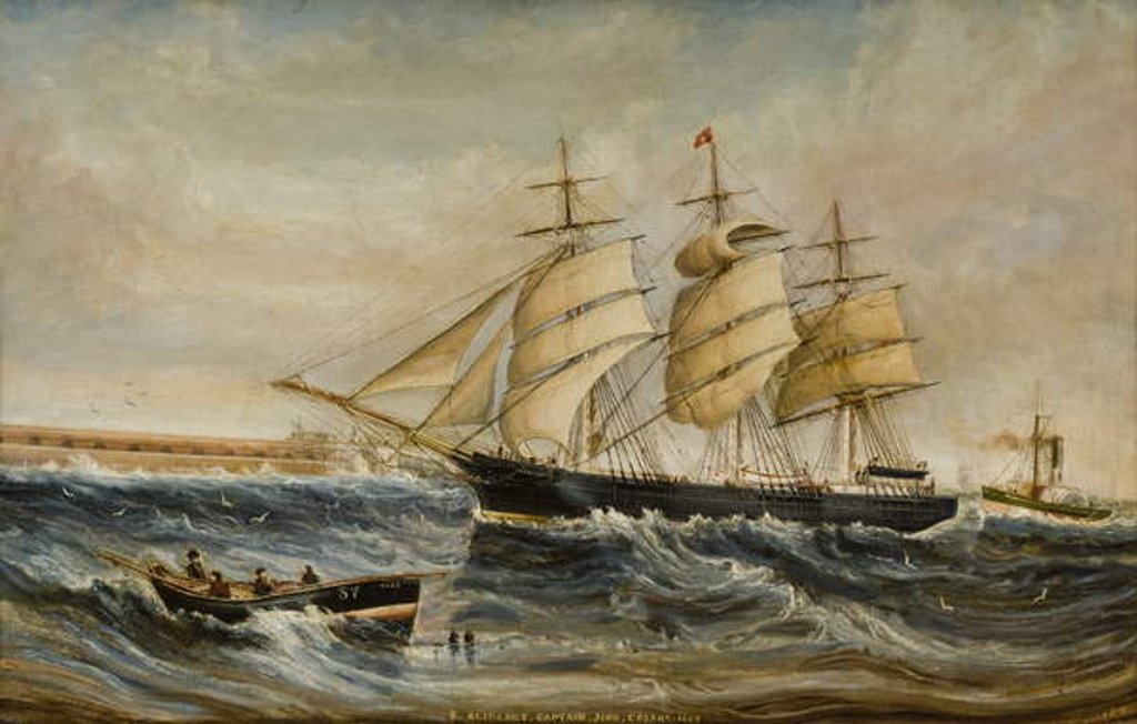 Detail of The Agincourt entering the Tyne by C. Robinson