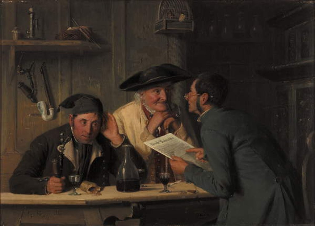 Detail of The Village Politicians, 1877 by August Heyn