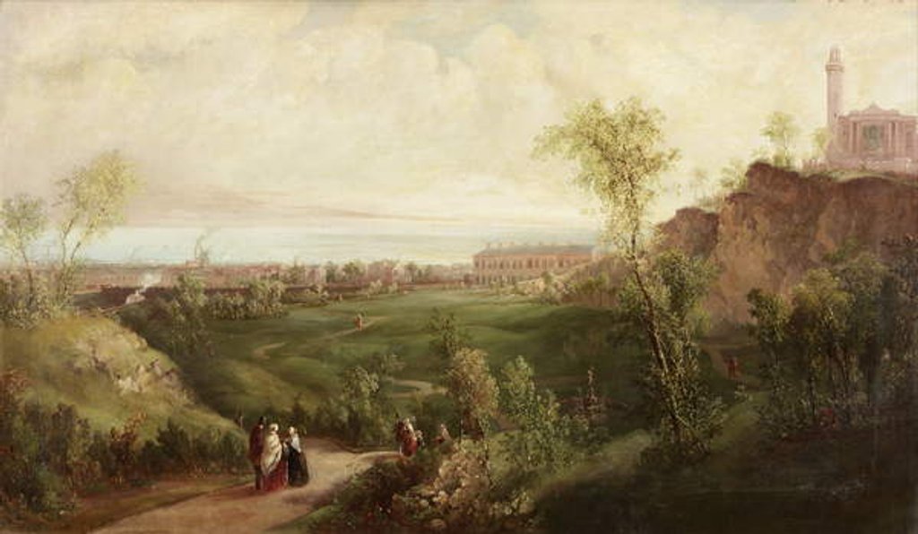 Detail of The Old Leith Walk, Edinburgh, c.1840-45 by Thomas Miles Richardson