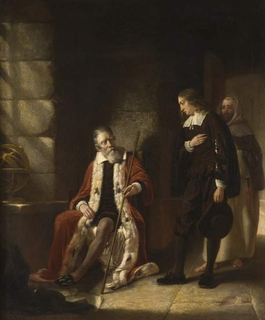 Detail of The Interview of Milton with Galileo by Charles Lucy