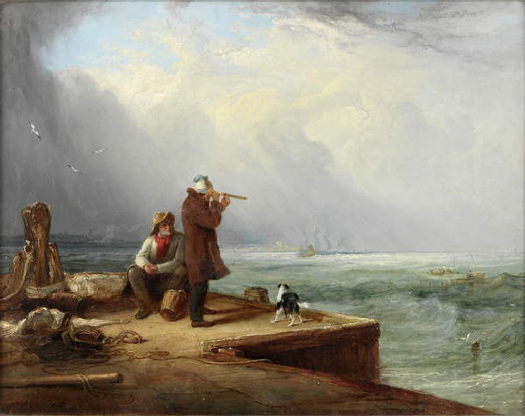 Detail of The Look Out, Shields Harbour, 1831 by Henry Perlee Parker