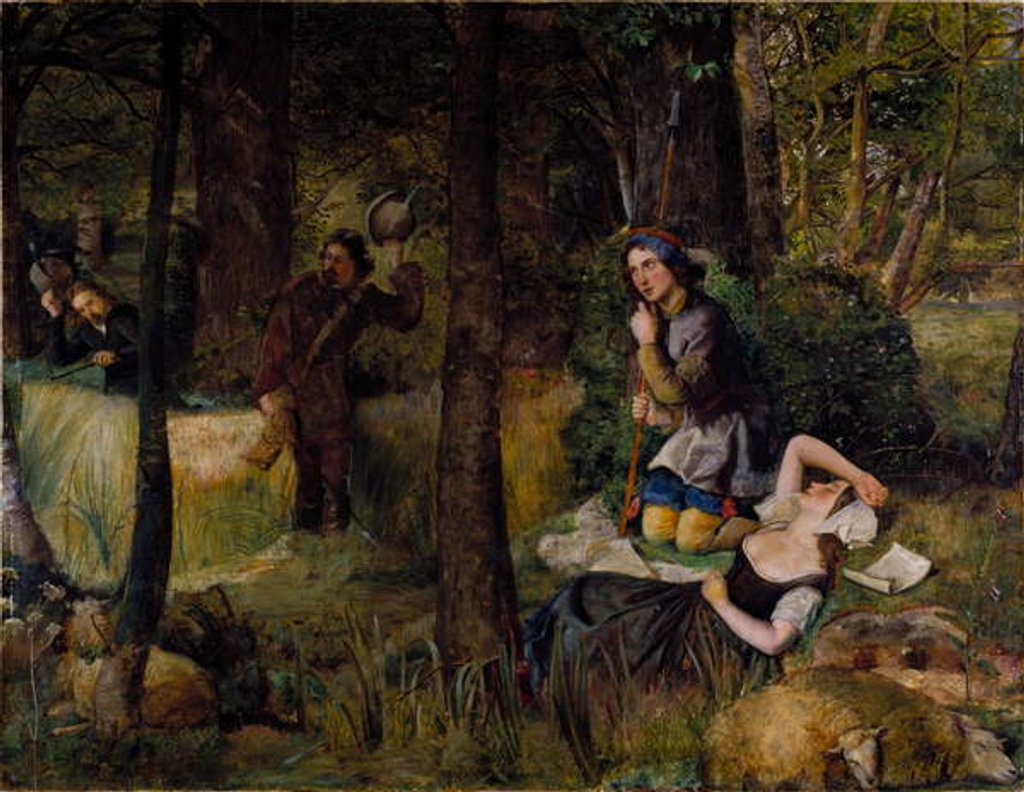 Detail of Scene from 'As You Like It' by William Shakespeare by Walter Howell Deverell
