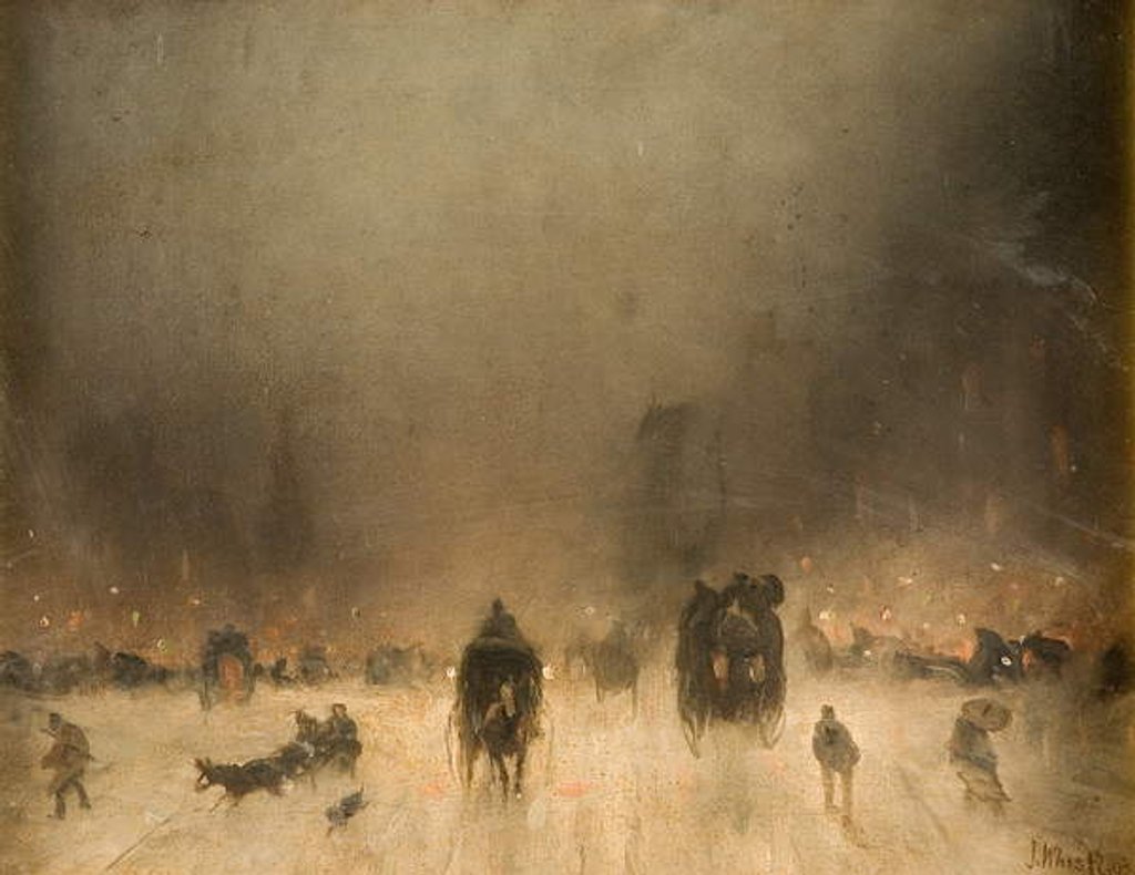 Detail of A Foggy Night in London by James Abbott McNeill Whistler