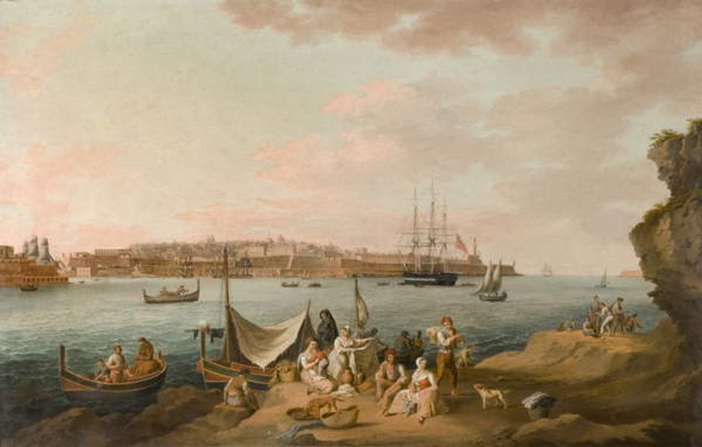 Detail of Harbour Scene, Malta by Anton Schranz