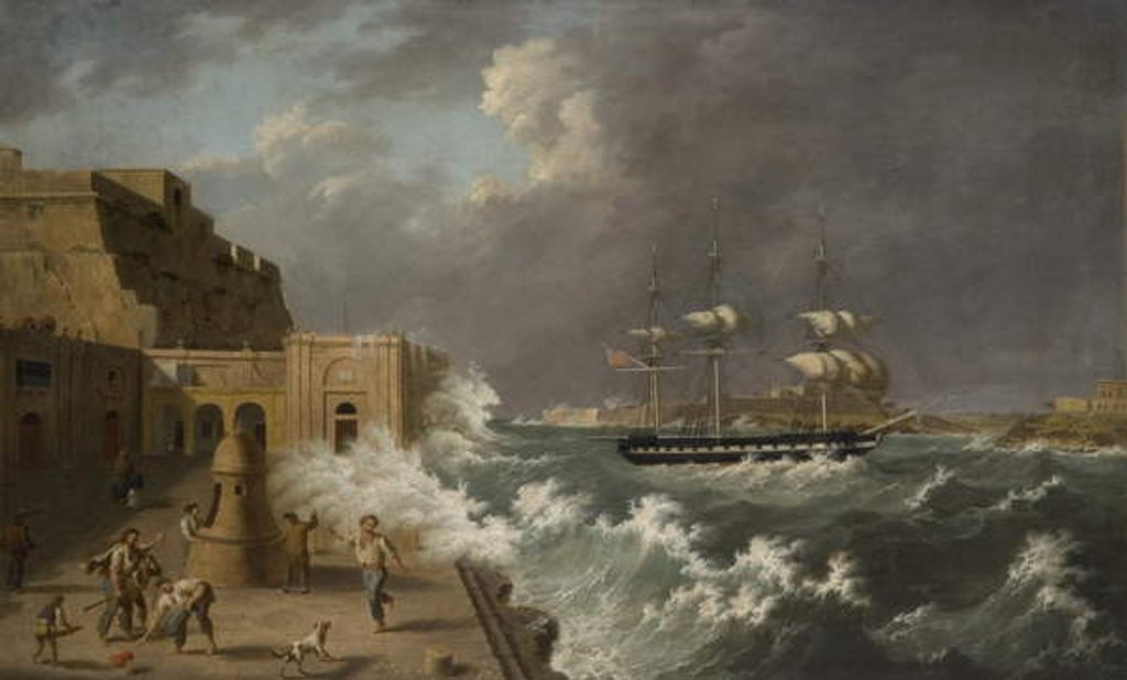 Detail of Harbour Scene, Malta by Anton Schranz