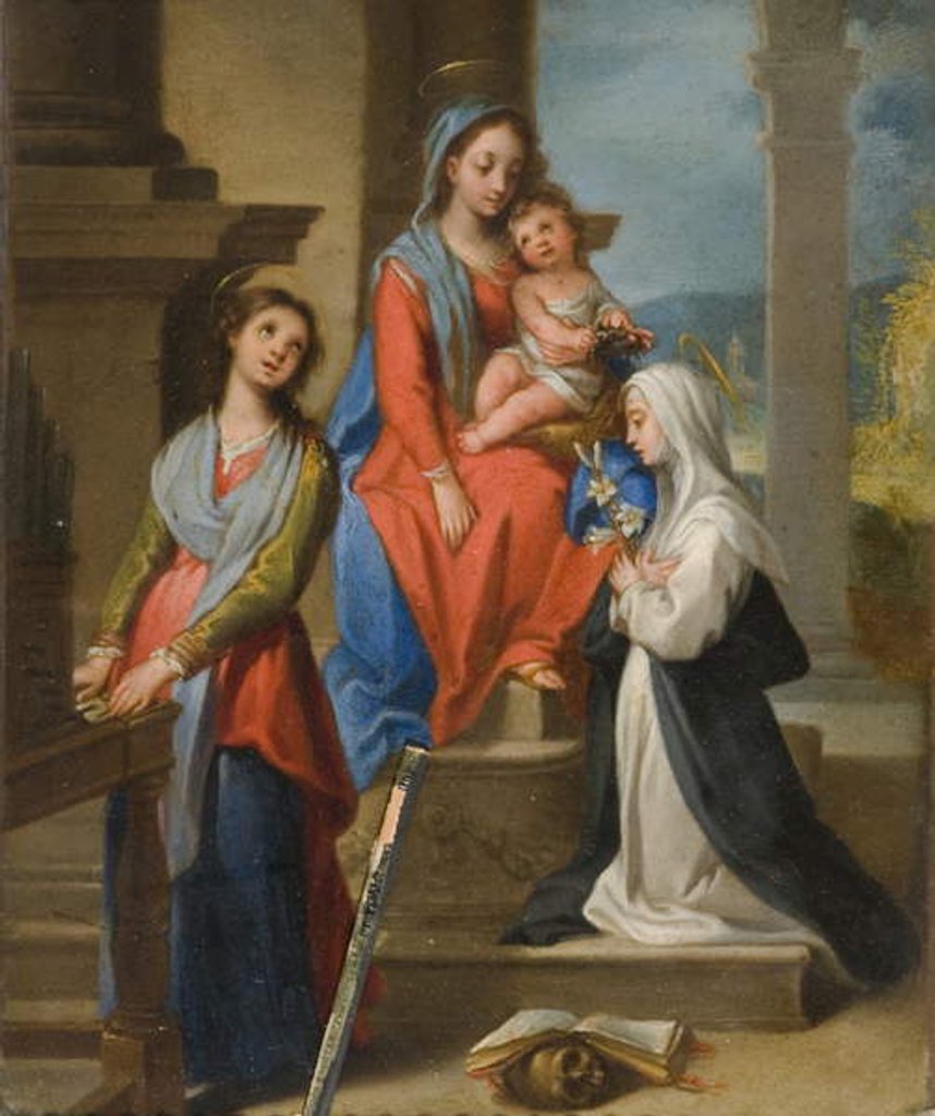 Detail of The Madonna and Child with Saints by Ventura di Arcangelo Salimbeni