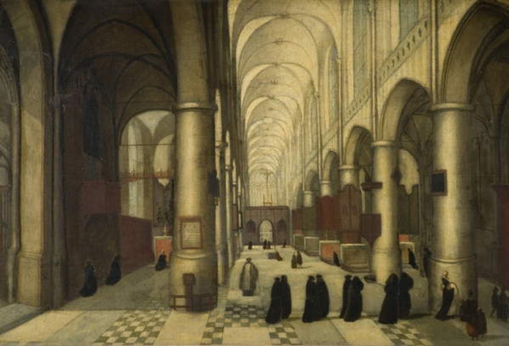 Detail of St. Pieters at Louvain, a Christening Party by Hendrik van Steenwyck