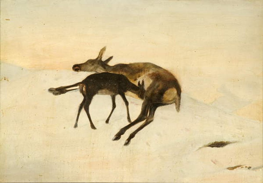 Detail of A Random Shot by Edwin (after) Landseer