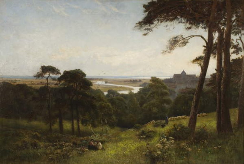 Detail of Arundel, Early Morning by Alfred East