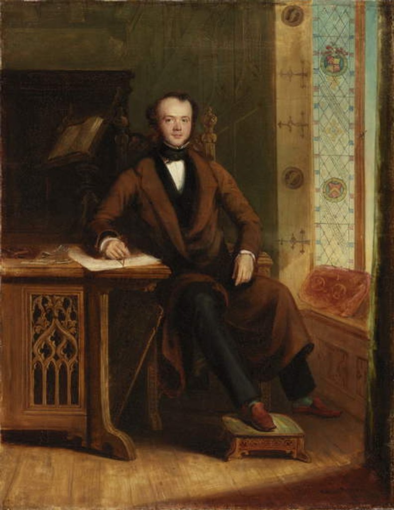 Detail of Portrait of William Wailes, c.1845 by John Oliphant