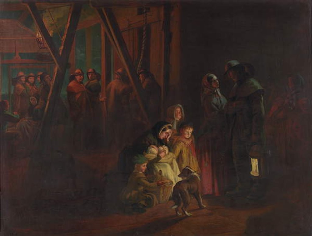 Detail of Hartley Pit Disaster by Henry Hetherington Emmerson