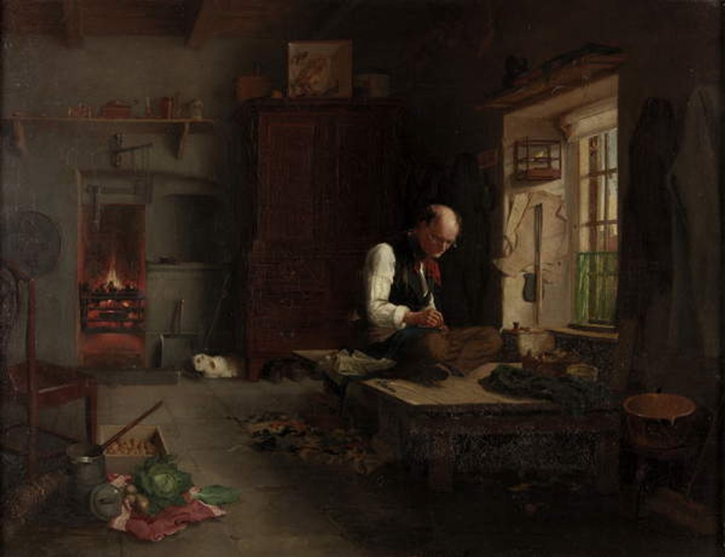 Detail of The Village Tailor, c.1851 by Henry Hetherington Emmerson