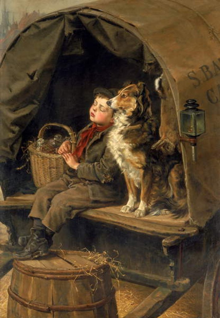 Detail of Last in Market or The Carrier's Cart by Ralph Hedley