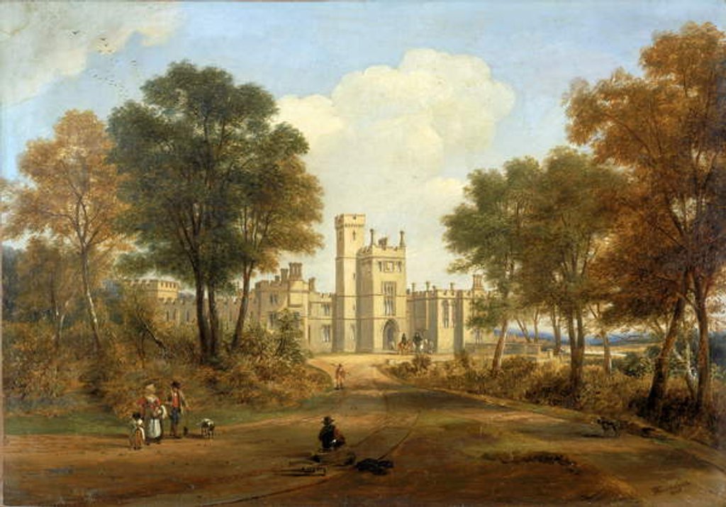 Detail of The Entrance to Beaufront Castle, 1845 by John Wilson Carmichael