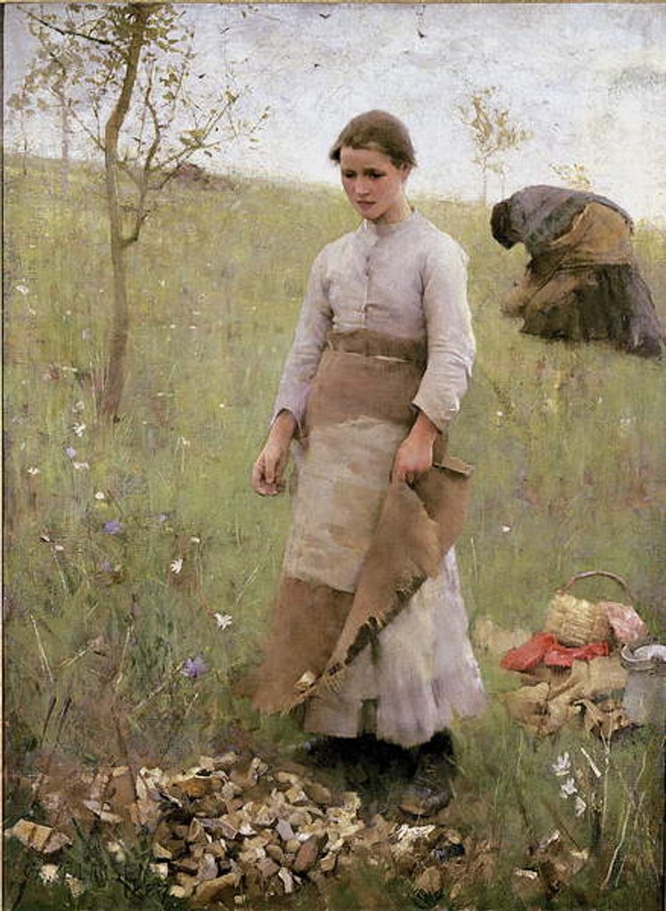 Detail of The Stone Pickers, 1887 by George Clausen