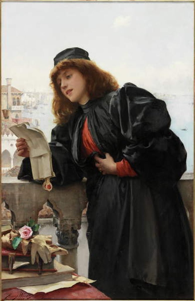 Detail of Portia, 1887 by Henry Woods