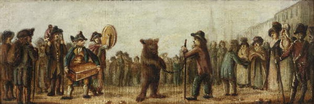 Detail of The Dancing Bear by Henry William Bunbury