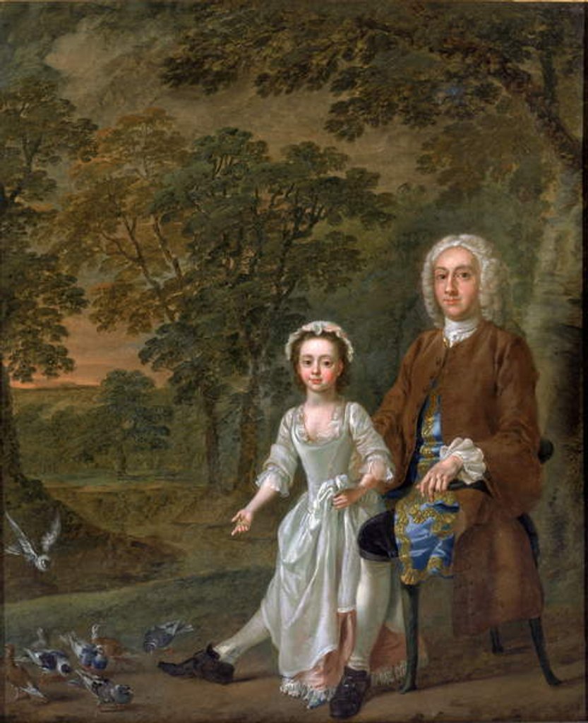Detail of William Ellis and his daughter Elizabeth, c.1745 by Francis Hayman