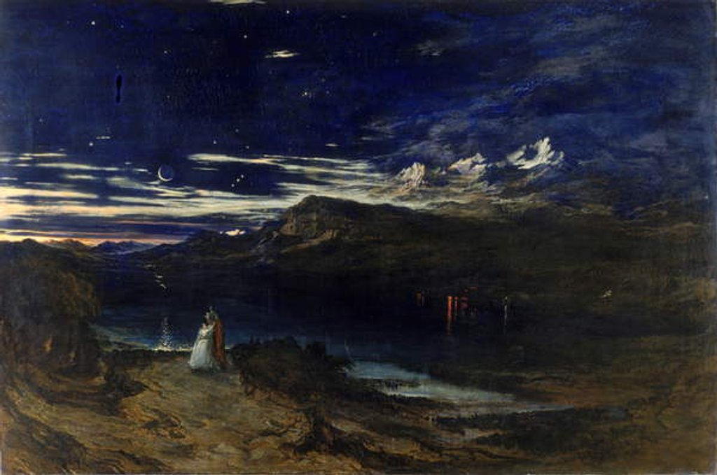 Detail of Arthur and Aegle in the Happy Valley, 1849 by John Martin