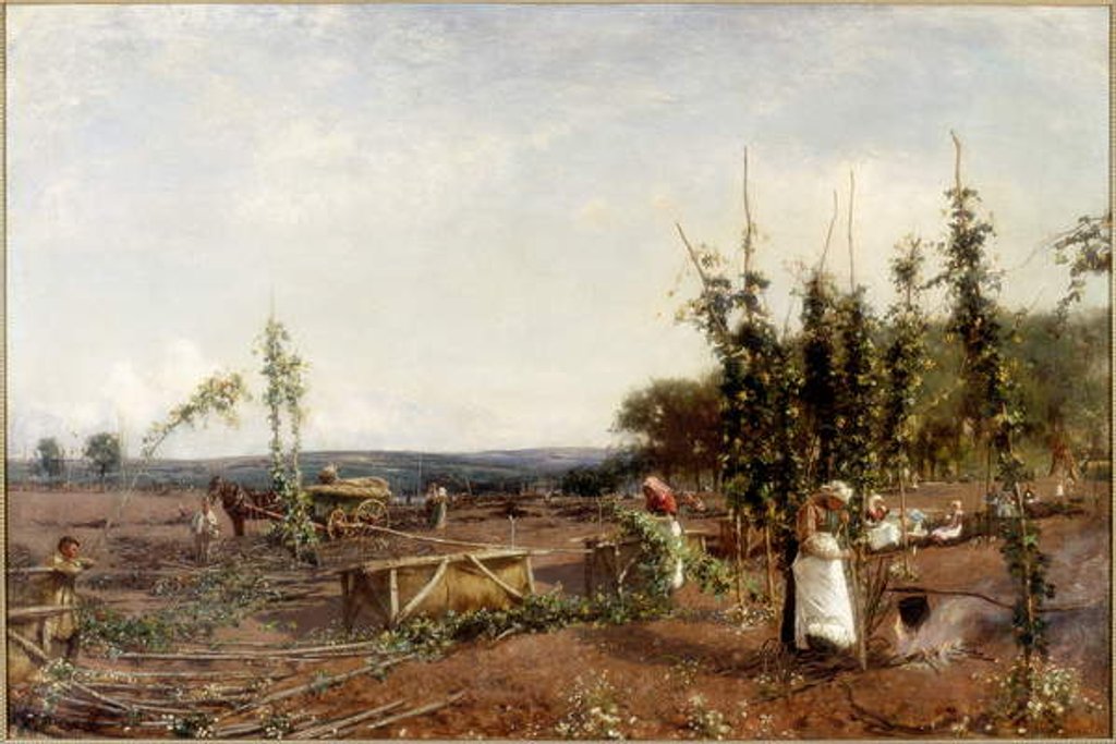 Detail of Nooning in the Hop Gardens, 1889 by David Murray