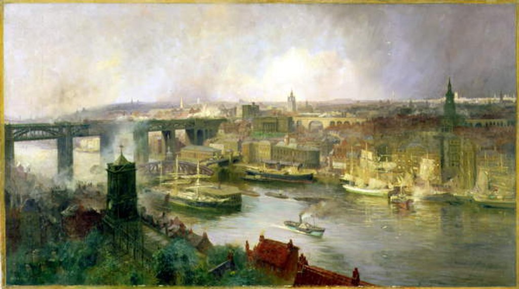 Detail of Newcastle upon Tyne from Gateshead, 1895 by Niels Moller Lund