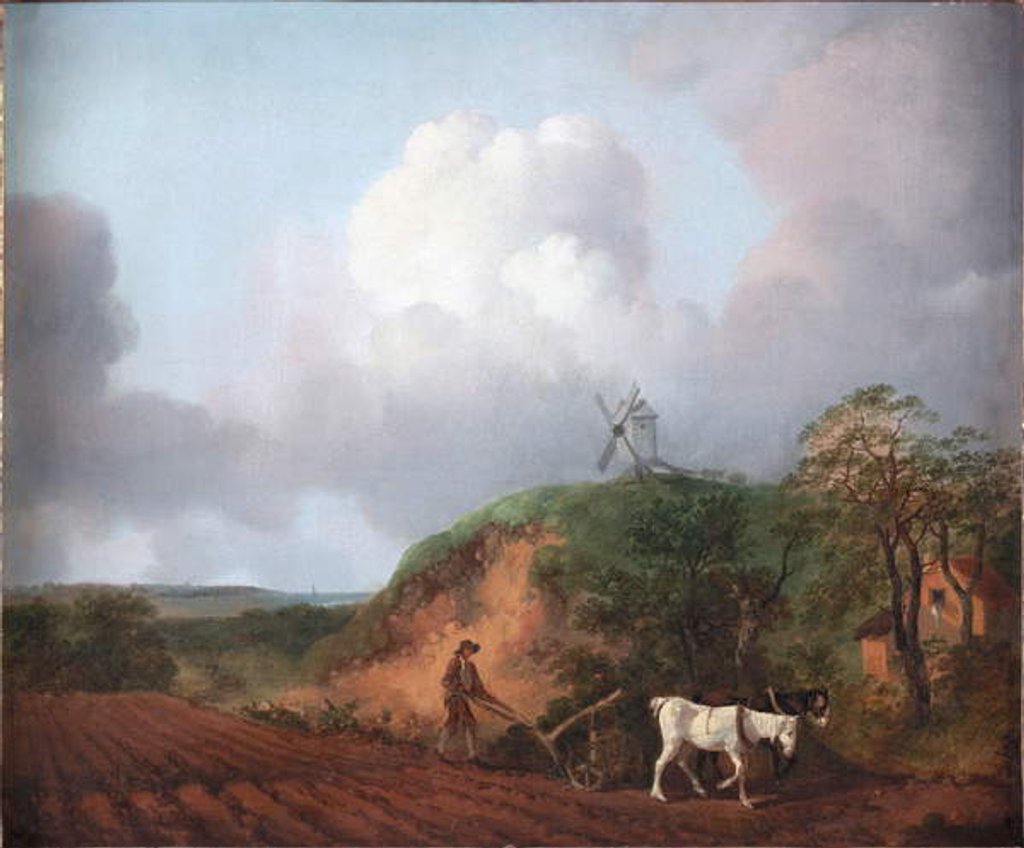Detail of Peasant Ploughing with Two Horses, 1750-1753 by Thomas Gainsborough