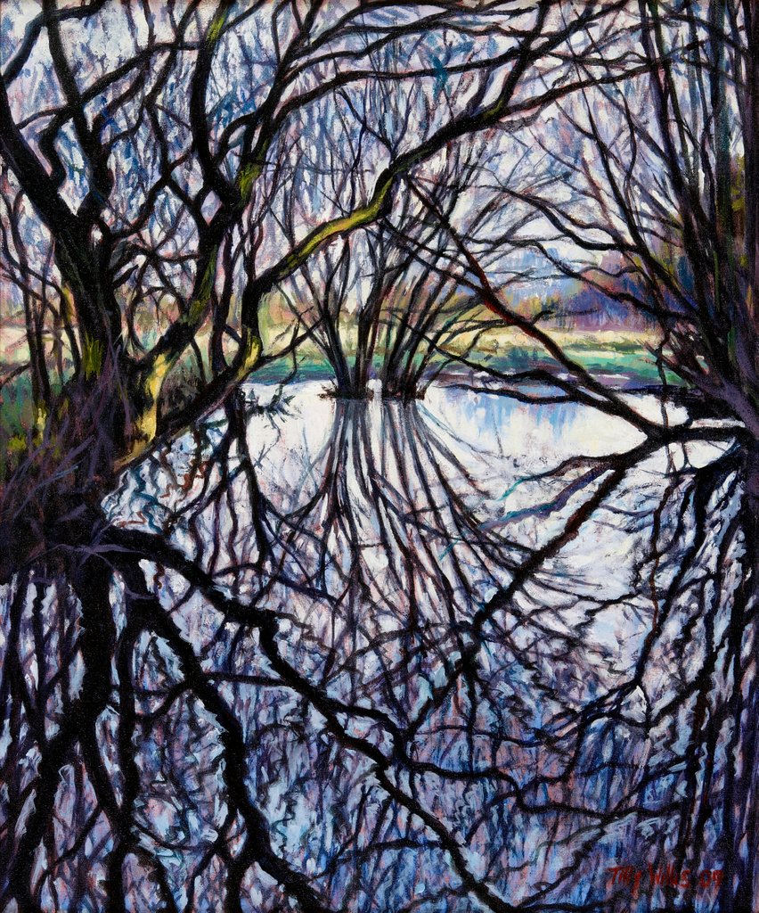 Detail of Pond Reflections by Tilly Willis