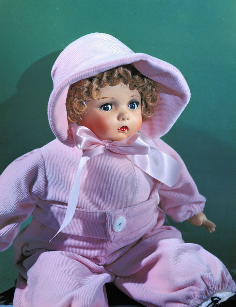 Detail of Portrait of Doll Wearing Corduroy Outfit by Corbis