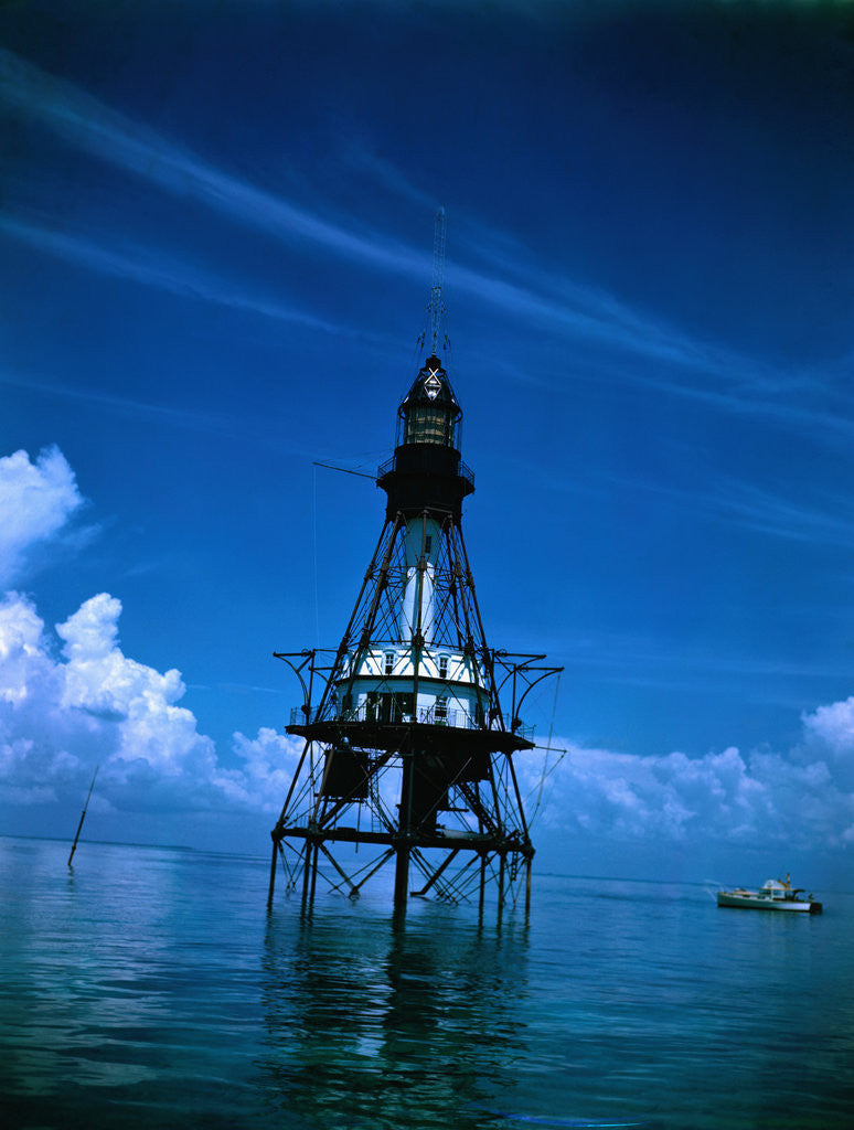 Detail of View of Fowey Rocks Lighthouse by Anonymous