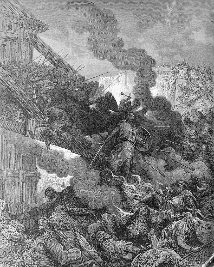 Detail of Godfrey Enters Jerusalem by Gustave Dore