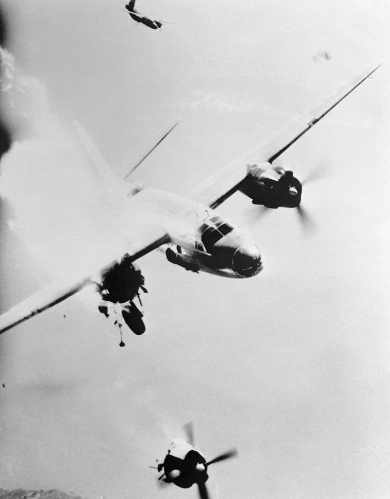 Detail of Military Plane Losing Engine by Anonymous
